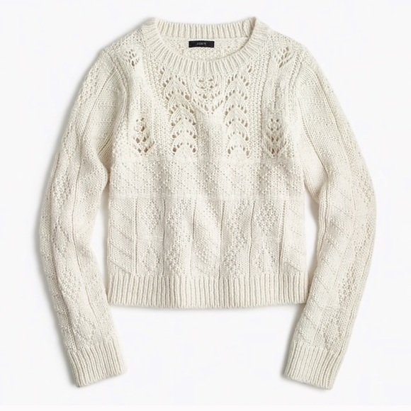🥂HP🥂 Ivory J. Crew Chunky Wool Alpaca Sweater - Picture 6 of 6